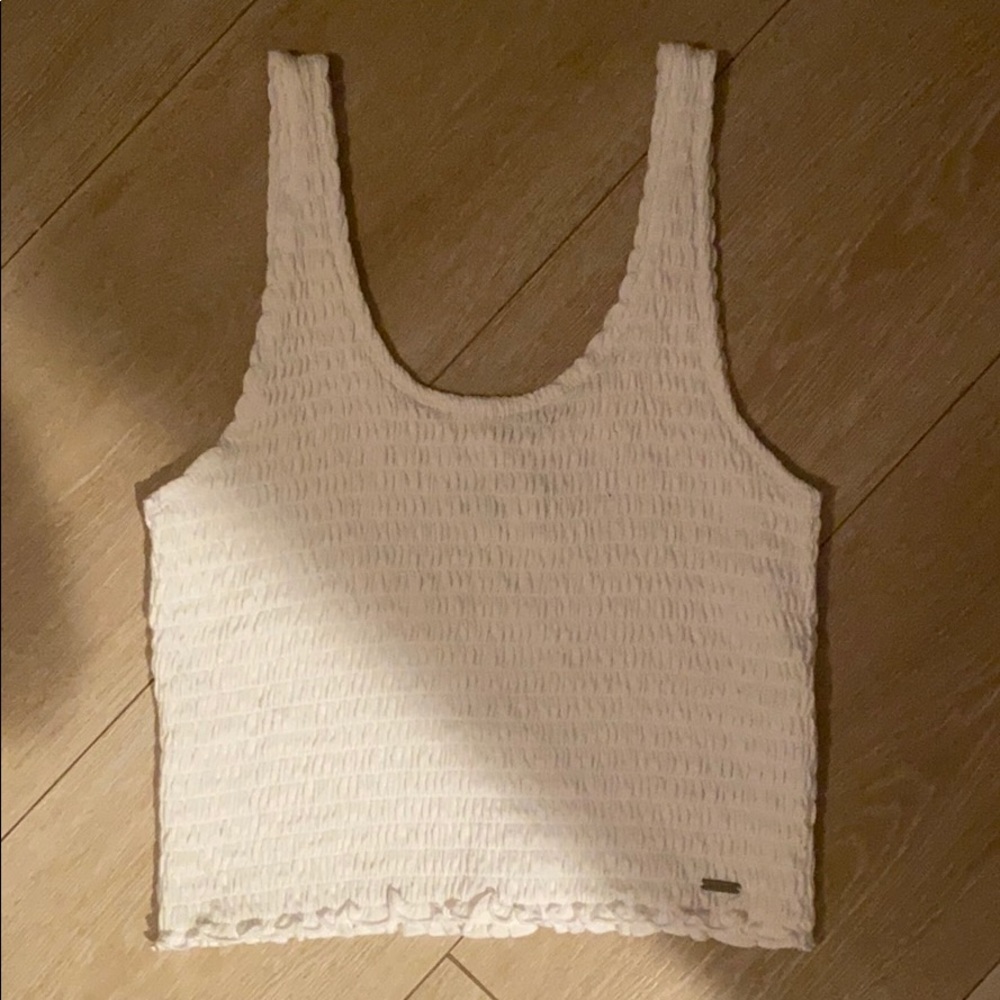 white smocked top nwot